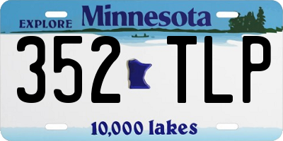 MN license plate 352TLP