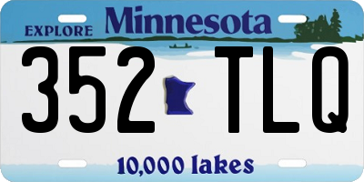 MN license plate 352TLQ