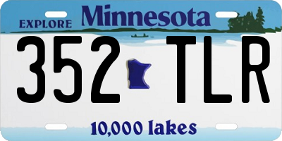 MN license plate 352TLR
