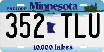 MN license plate 352TLU