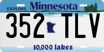 MN license plate 352TLV