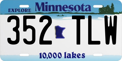 MN license plate 352TLW