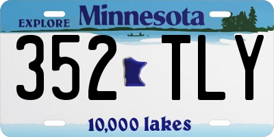 MN license plate 352TLY