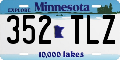 MN license plate 352TLZ