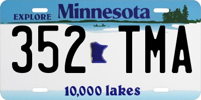 MN license plate 352TMA