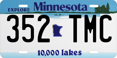 MN license plate 352TMC