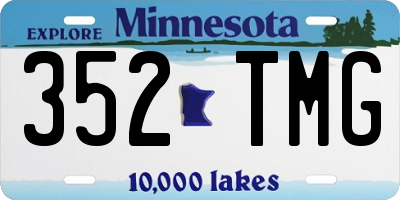MN license plate 352TMG