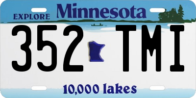 MN license plate 352TMI