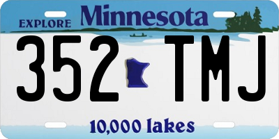 MN license plate 352TMJ