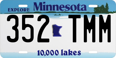 MN license plate 352TMM