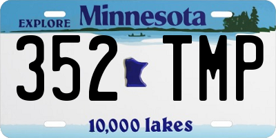 MN license plate 352TMP