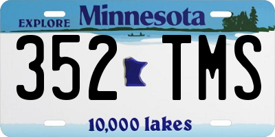 MN license plate 352TMS