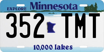 MN license plate 352TMT