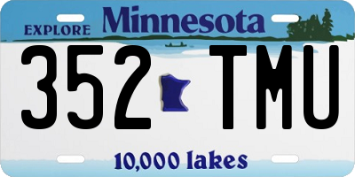 MN license plate 352TMU