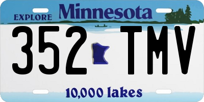 MN license plate 352TMV