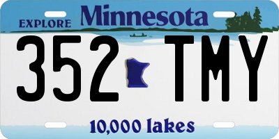 MN license plate 352TMY
