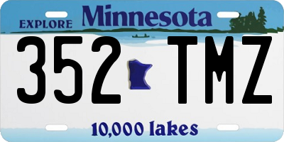 MN license plate 352TMZ