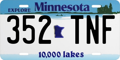 MN license plate 352TNF