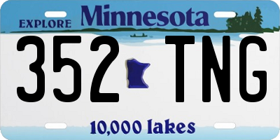 MN license plate 352TNG