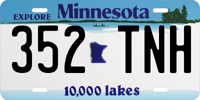 MN license plate 352TNH
