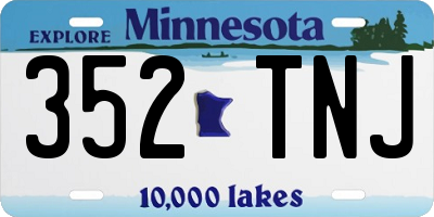 MN license plate 352TNJ
