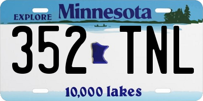 MN license plate 352TNL