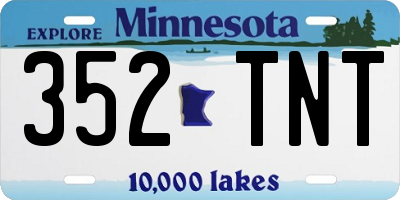 MN license plate 352TNT
