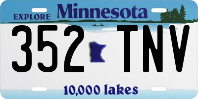 MN license plate 352TNV