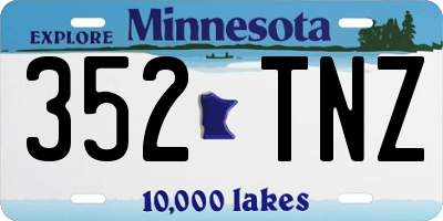 MN license plate 352TNZ