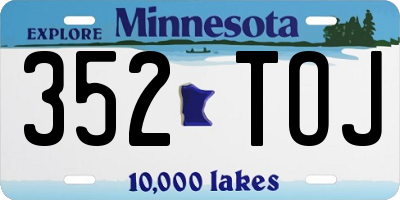 MN license plate 352TOJ