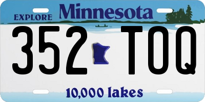 MN license plate 352TOQ