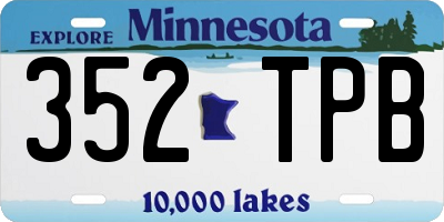 MN license plate 352TPB