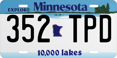 MN license plate 352TPD