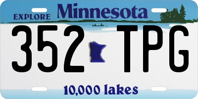 MN license plate 352TPG