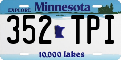 MN license plate 352TPI