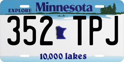 MN license plate 352TPJ