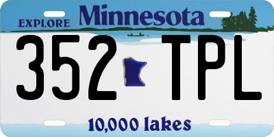 MN license plate 352TPL