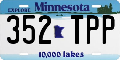 MN license plate 352TPP