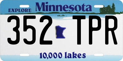MN license plate 352TPR