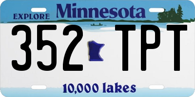 MN license plate 352TPT
