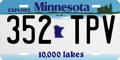 MN license plate 352TPV