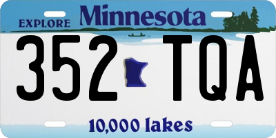 MN license plate 352TQA