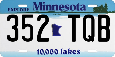 MN license plate 352TQB