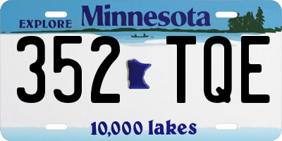MN license plate 352TQE