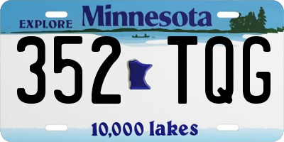 MN license plate 352TQG