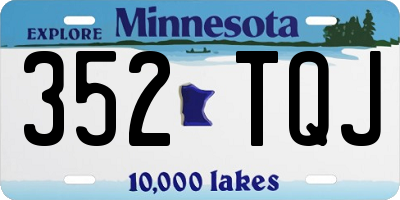 MN license plate 352TQJ