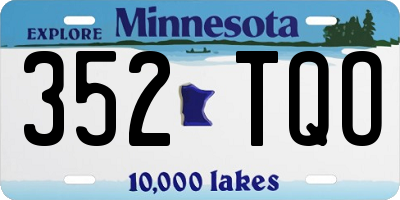 MN license plate 352TQO
