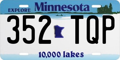 MN license plate 352TQP