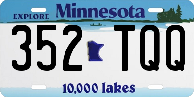 MN license plate 352TQQ