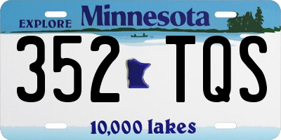 MN license plate 352TQS
